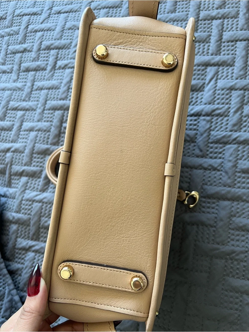 Coach Dreamer Leather Satchel with Gold Hardware